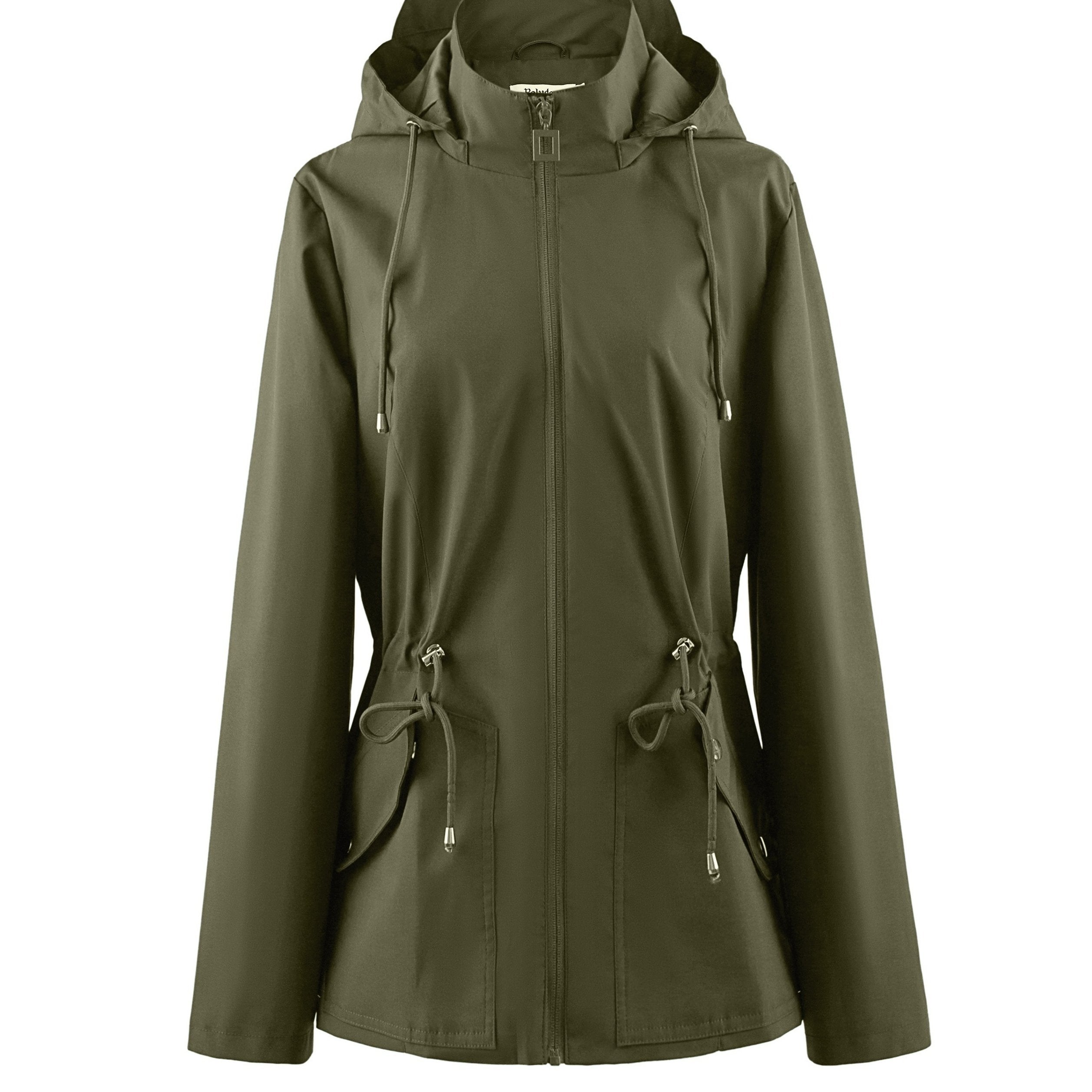Waterproof Tailored Jacket with Hood for Spring and Autumn