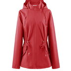 Waterproof Tailored Jacket with Hood for Spring and Autumn