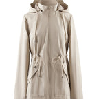 Waterproof Tailored Jacket with Hood for Spring and Autumn