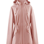 Waterproof Tailored Jacket with Hood for Spring and Autumn