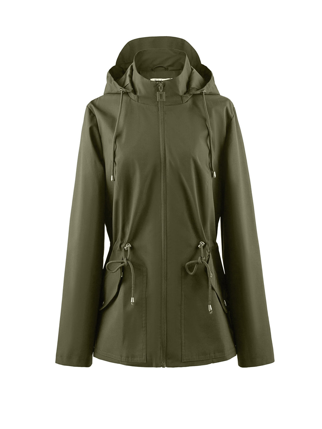 Waterproof Tailored Jacket with Hood for Spring and Autumn