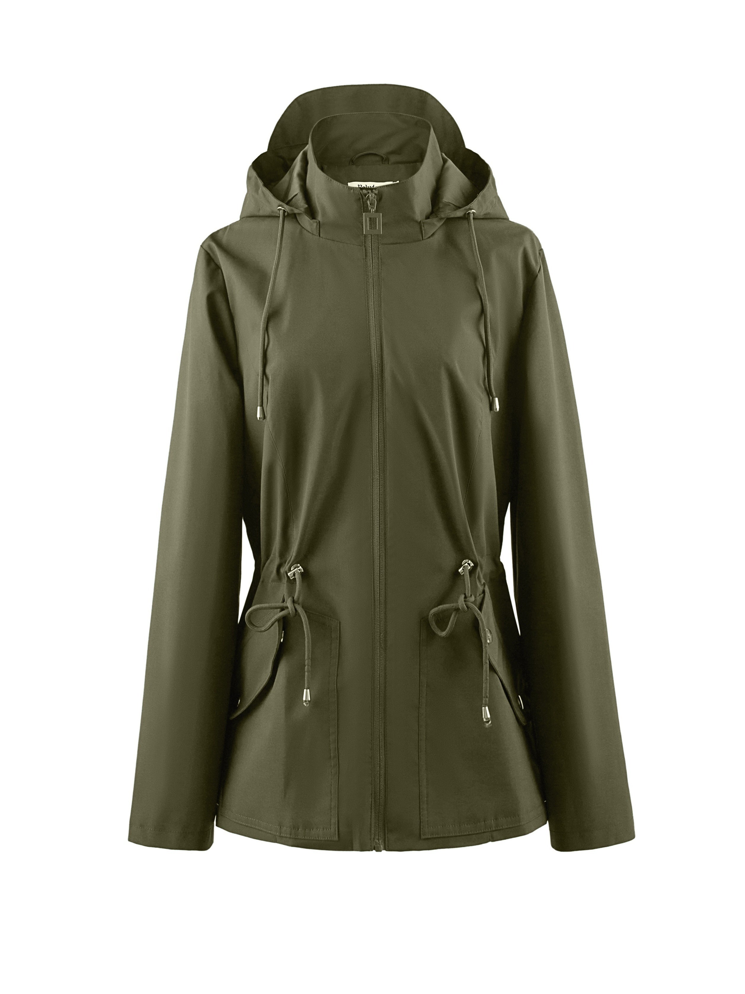 Waterproof Tailored Jacket with Hood for Spring and Autumn