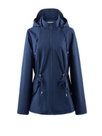 Waterproof Tailored Jacket with Hood for Spring and Autumn