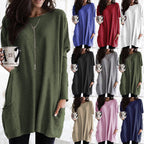 Women's Sweater Dress Featuring Convenient Pockets