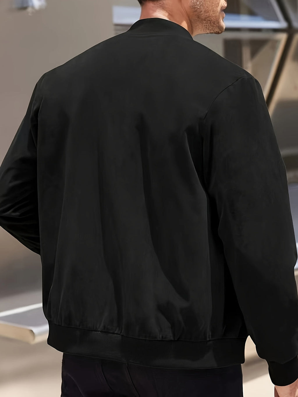 LOMO Men's Autumn Round Collar Jacket