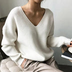 Cozy V-Neck Knit Sweater