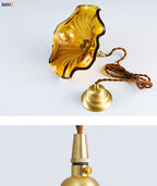 Nordic LED Pendant Light | Vibrant Glass and Copper Fixture for Bedroom, Living Room, and Bar