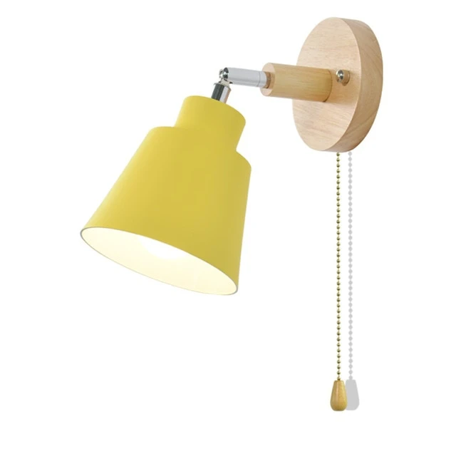 TwistGlow Wall Lamp with Pull Cord Switch