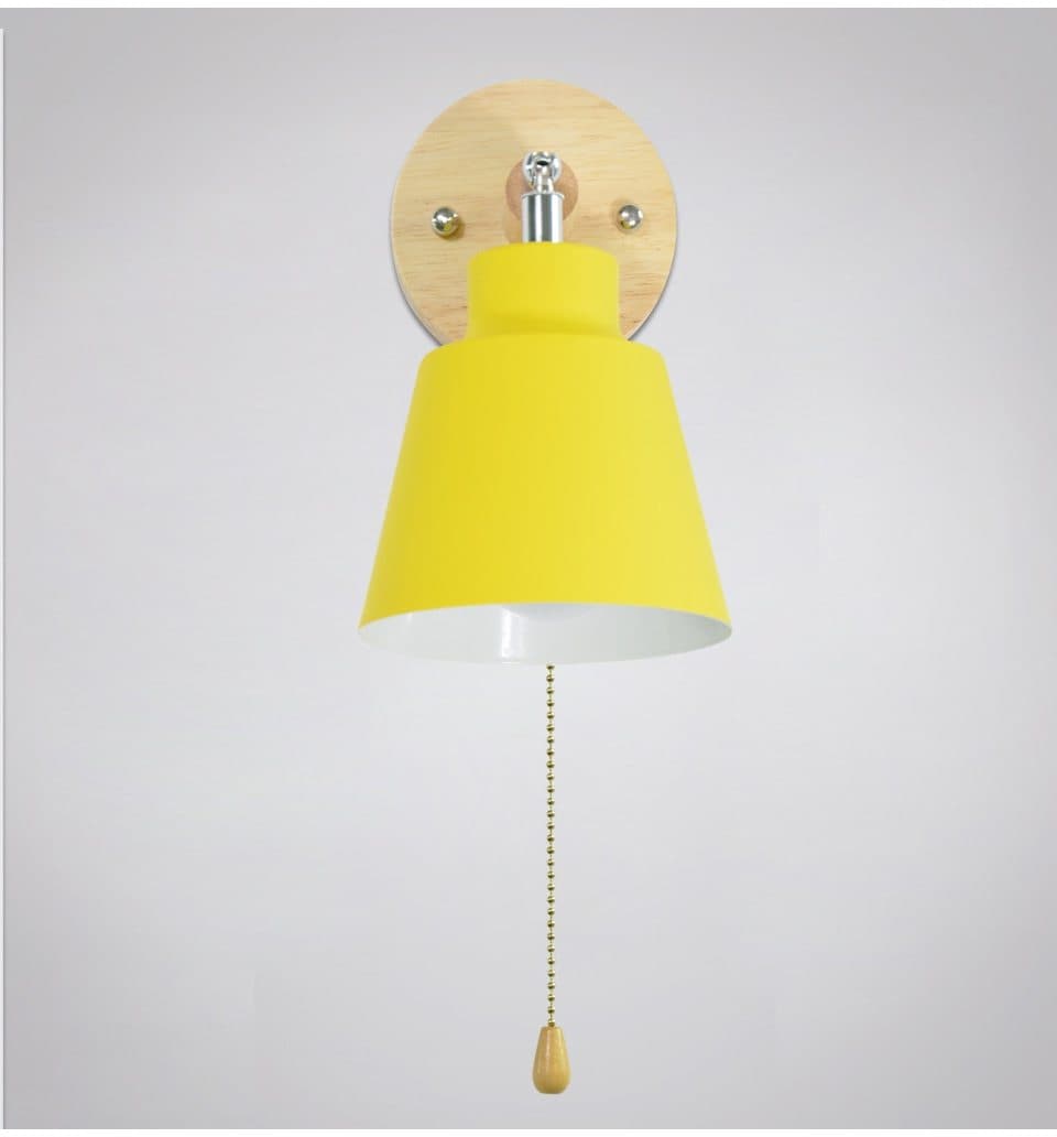 TwistGlow Wall Lamp with Pull Cord Switch