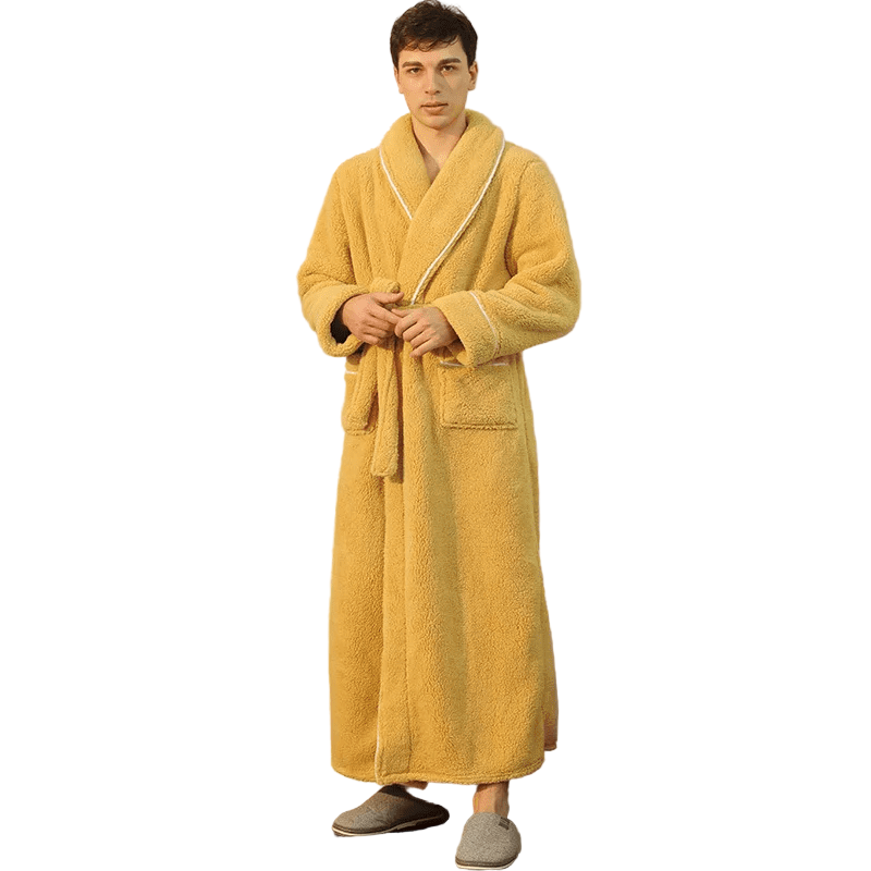Cozy Fleece Bathrobe with Adjustable Tie Belt