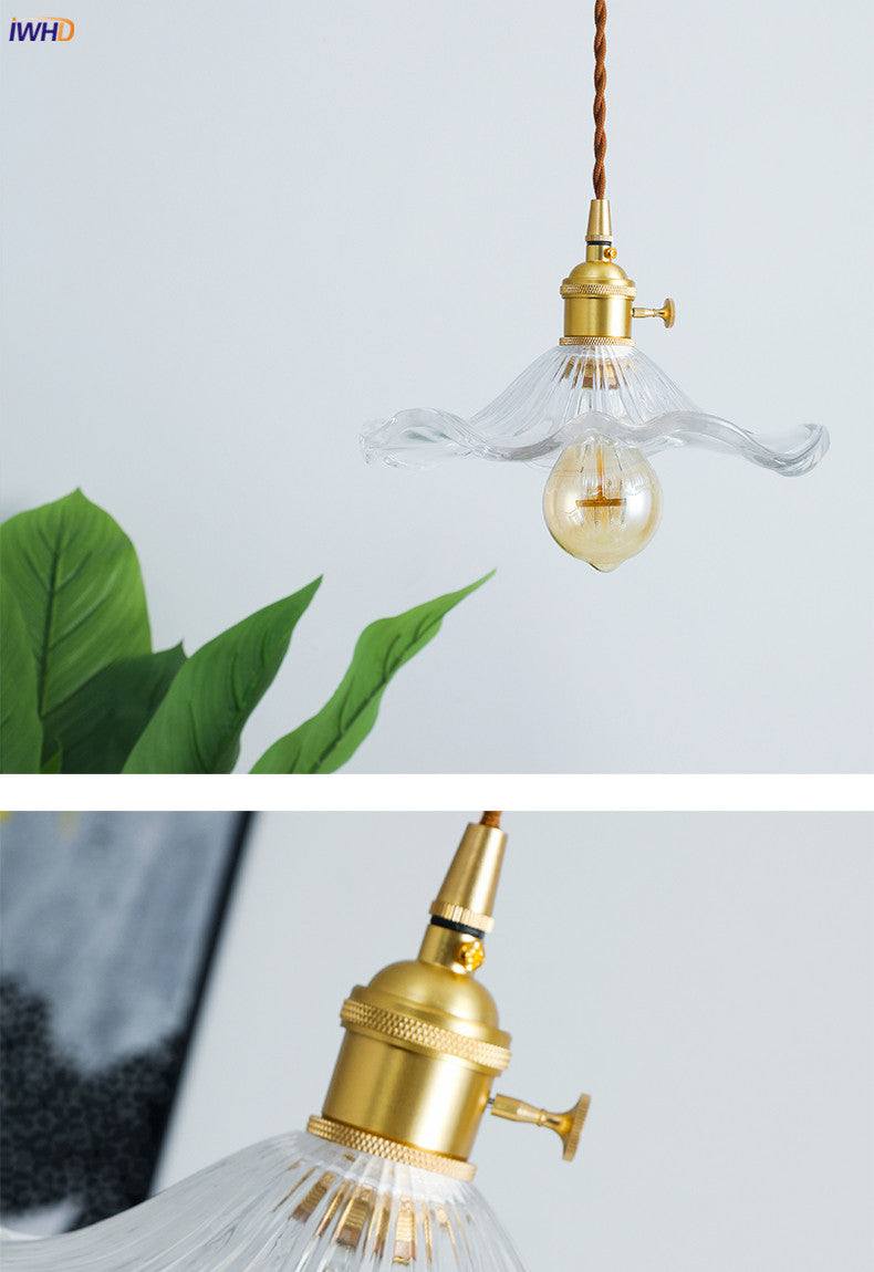 Nordic LED Pendant Light | Vibrant Glass and Copper Fixture for Bedroom, Living Room, and Bar