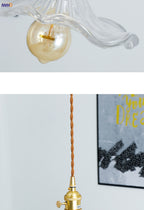 Nordic LED Pendant Light | Vibrant Glass and Copper Fixture for Bedroom, Living Room, and Bar