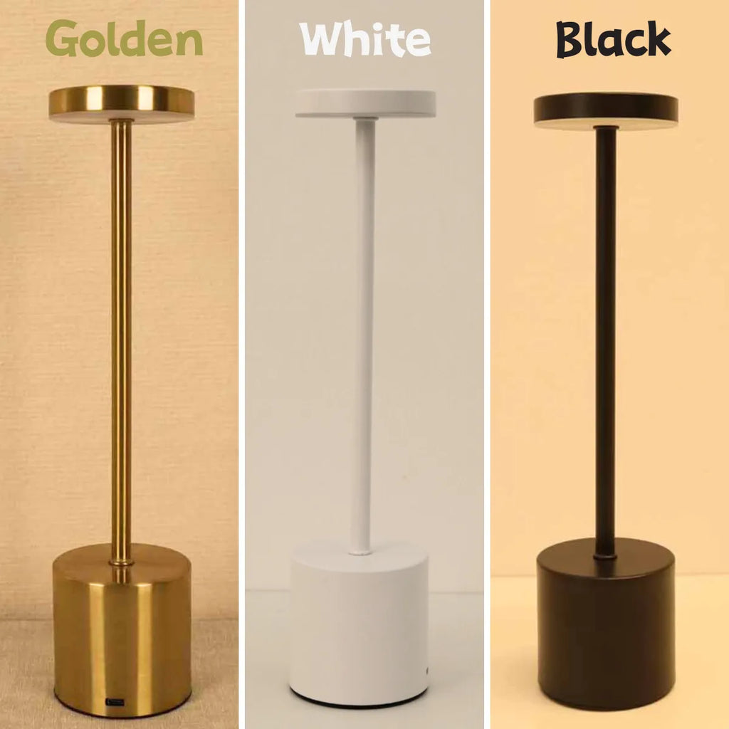 Wireless LED Table Lamp - LumiMetal in Sleek Metal Design
