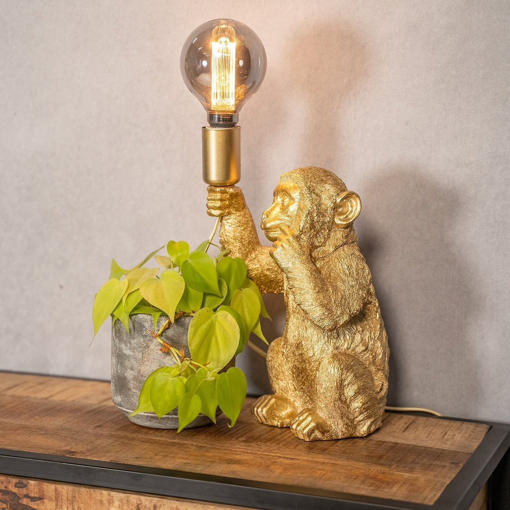 Luxurious GoldenChimp Monkey Table Lamp – Elegant Design