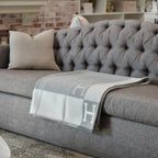 Luxurious Gold Cashmere and Wool Throw Blanket