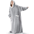 Oversized Sleeved Blanket Robe with Head Opening