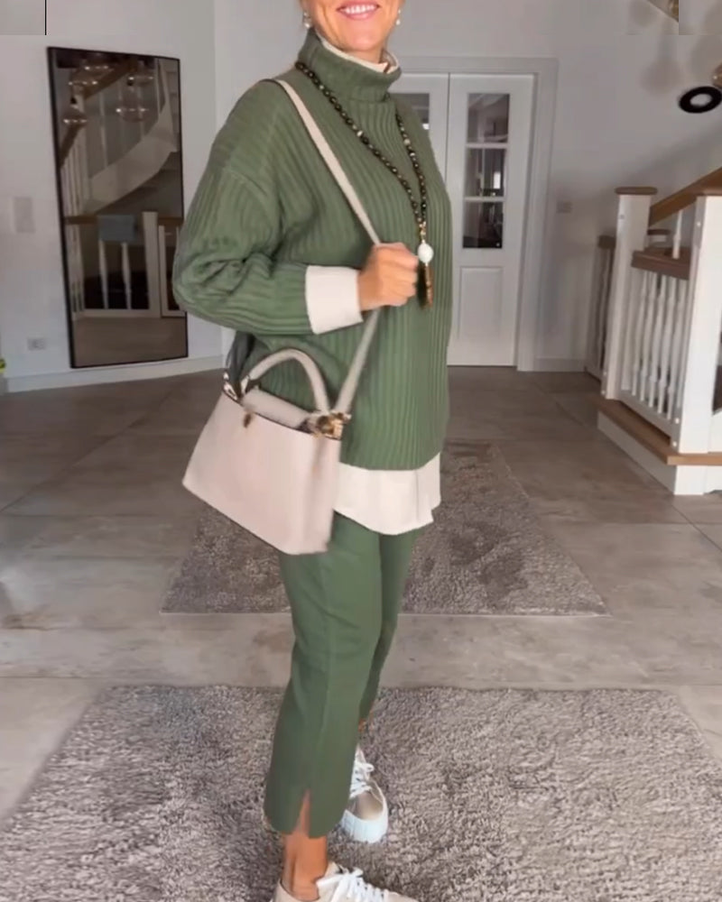Emerald Turtleneck Sweater