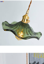 Nordic LED Pendant Light | Vibrant Glass and Copper Fixture for Bedroom, Living Room, and Bar