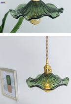 Nordic LED Pendant Light | Vibrant Glass and Copper Fixture for Bedroom, Living Room, and Bar