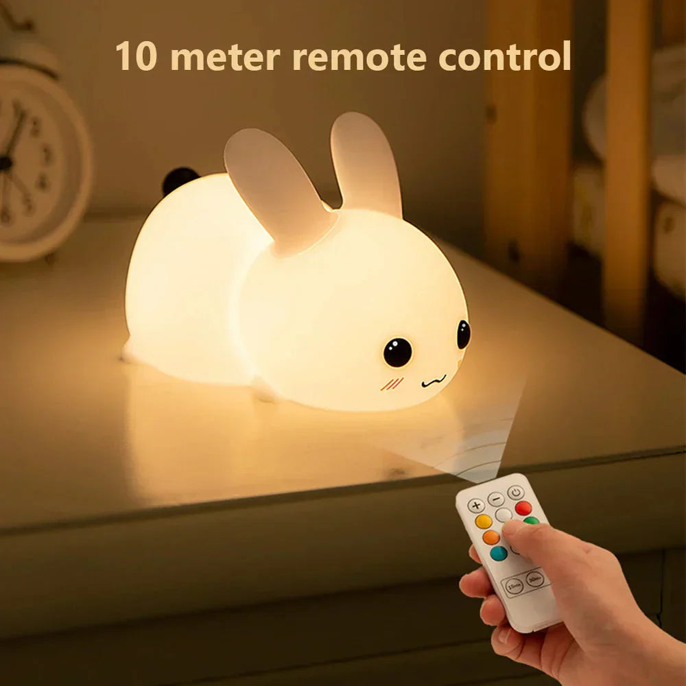 Adorable BunnyGlow Night Light - Ideal for Bedroom Ambiance