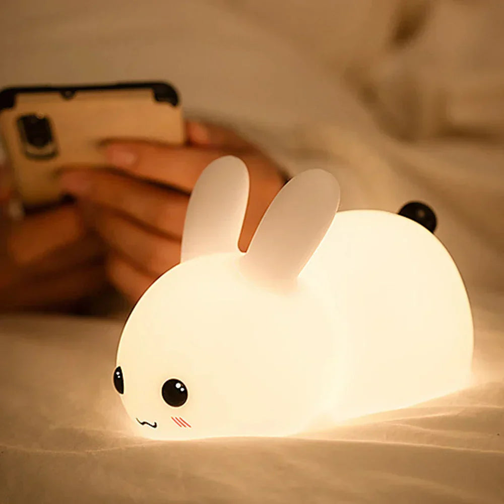 Adorable BunnyGlow Night Light - Ideal for Bedroom Ambiance