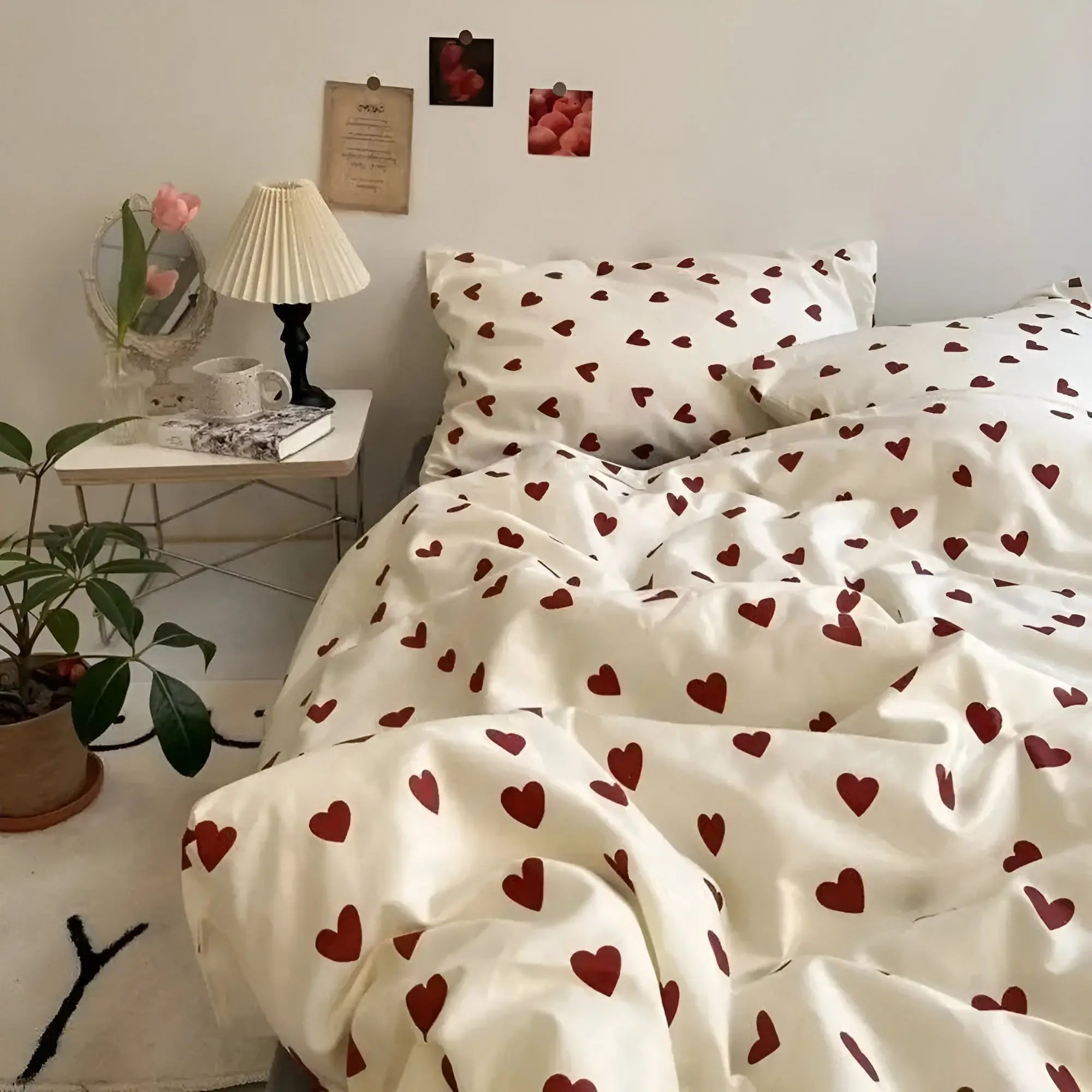 LoveLuxe Heart Print Bedding Set