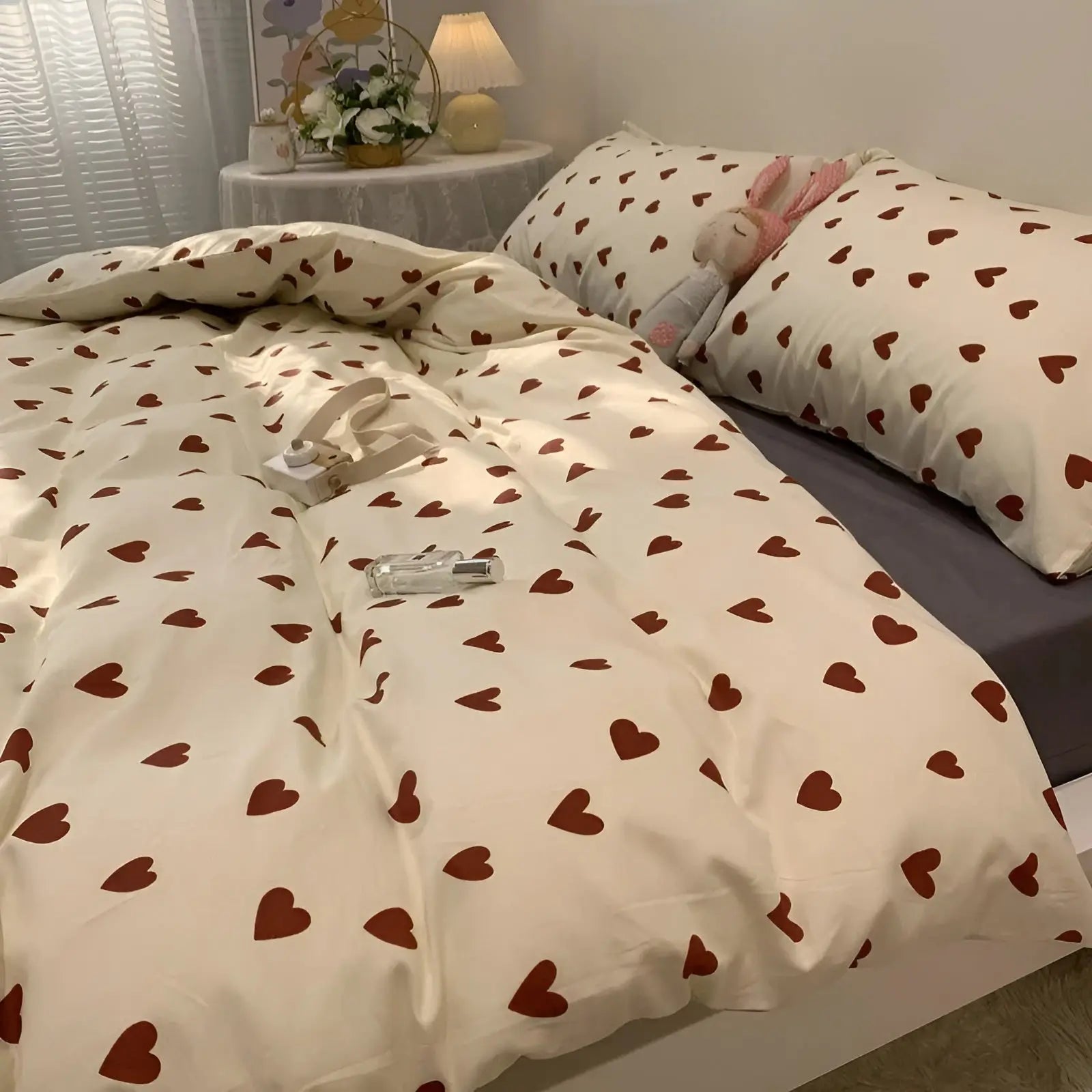 LoveLuxe Heart Print Bedding Set