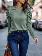 Stretchy Round Neck Jumper for Women