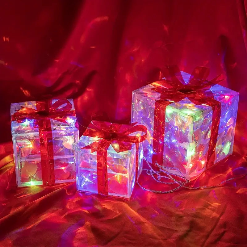Christmas Decorative Gift Box Trio