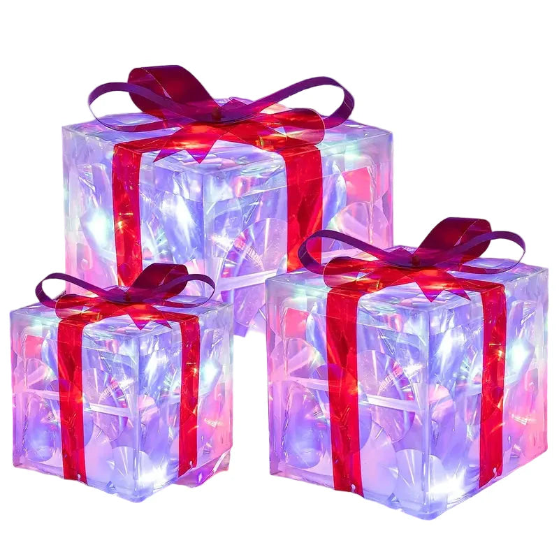 Christmas Decorative Gift Box Trio