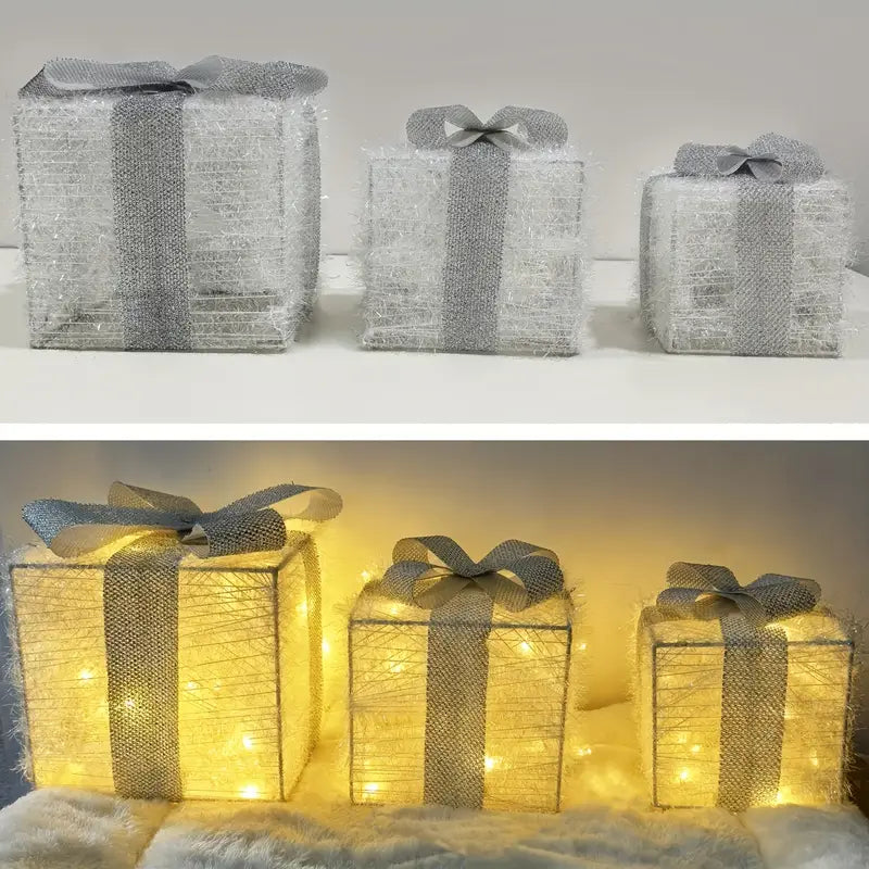 Christmas Decorative Gift Box Trio