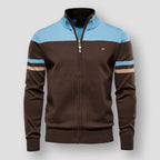 Hugo Men's Warm Zip-Up Cardigan with Collar