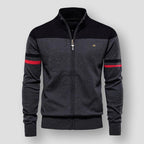 Hugo Men's Warm Zip-Up Cardigan with Collar