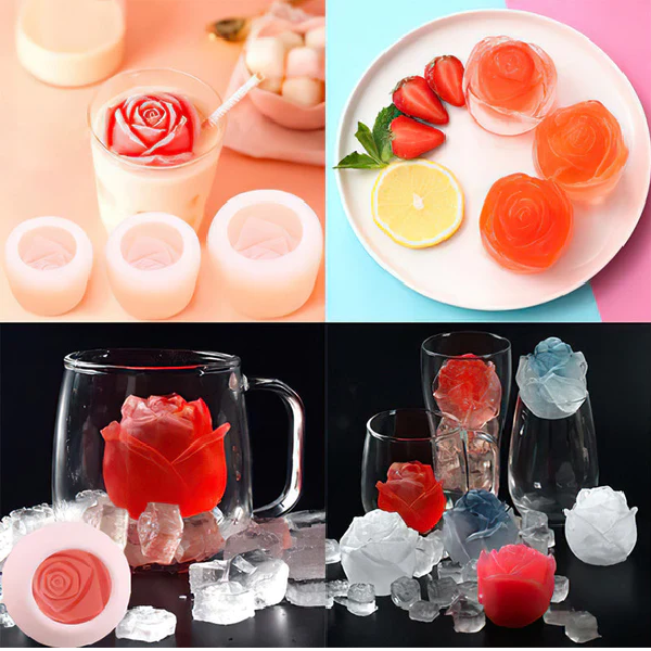 Chic Rose-Design Ice Cube Mold
