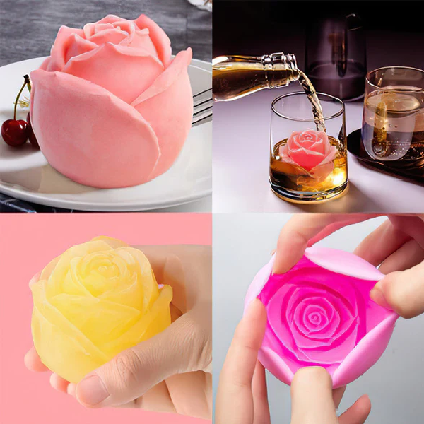 Chic Rose-Design Ice Cube Mold