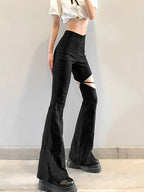 Ilaria | Women's Flared Slim Fit Trousers