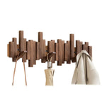 Contemporary Piano-Inspired Coat Rack Crafted from Walnut and Beech Wood