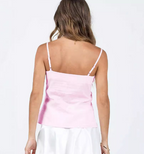Marit - Lace-Trimmed Pleated Top