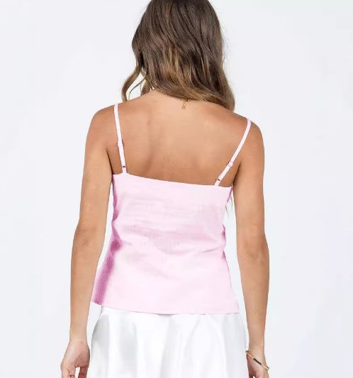 Marit - Lace-Trimmed Pleated Top