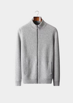 Luxurious Extra-Fine Merino Wool Ribbed Cardigan