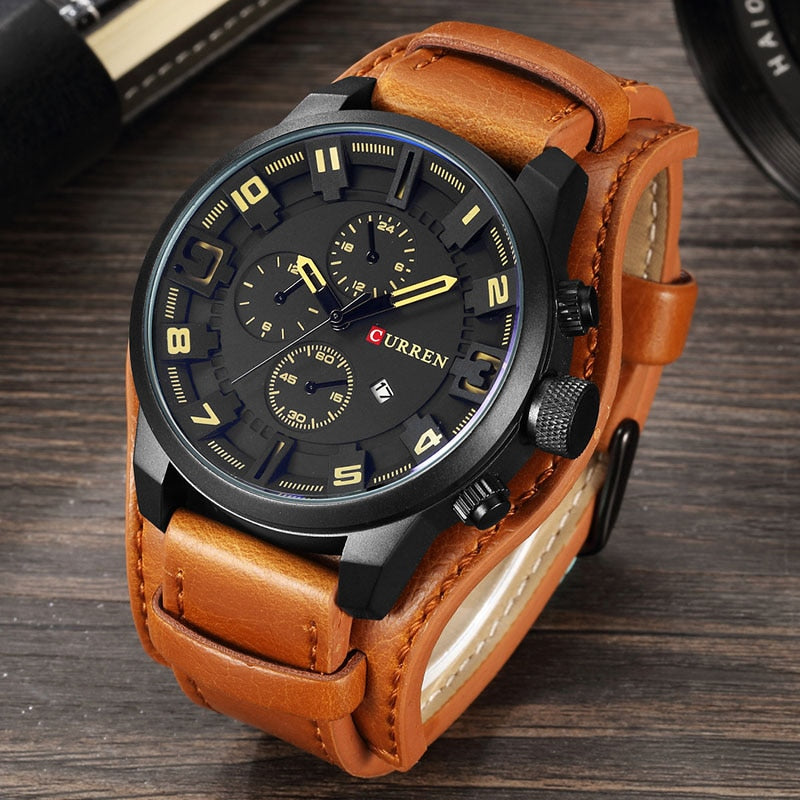 James | Premium Quartz Watch with Leather Strap