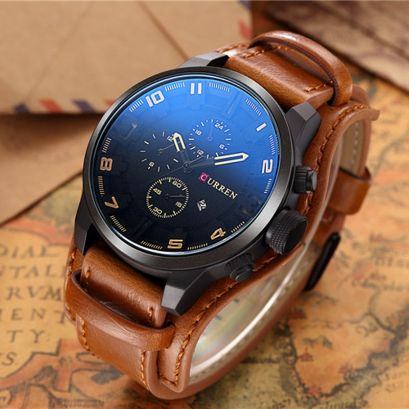 James | Premium Quartz Watch with Leather Strap