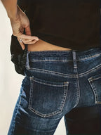 Jasmijn | Blue Vintage-Inspired Distressed Skinny Jeans