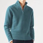 Jasper | Men's Zip-Up Knitted Sweater with Chunky Collar