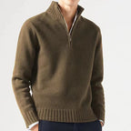 Jasper | Men's Zip-Up Knitted Sweater with Chunky Collar