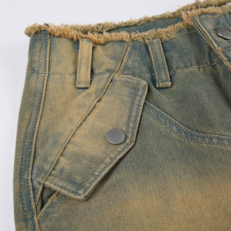 Jeanne | Women's Distressed Cargo Jeans