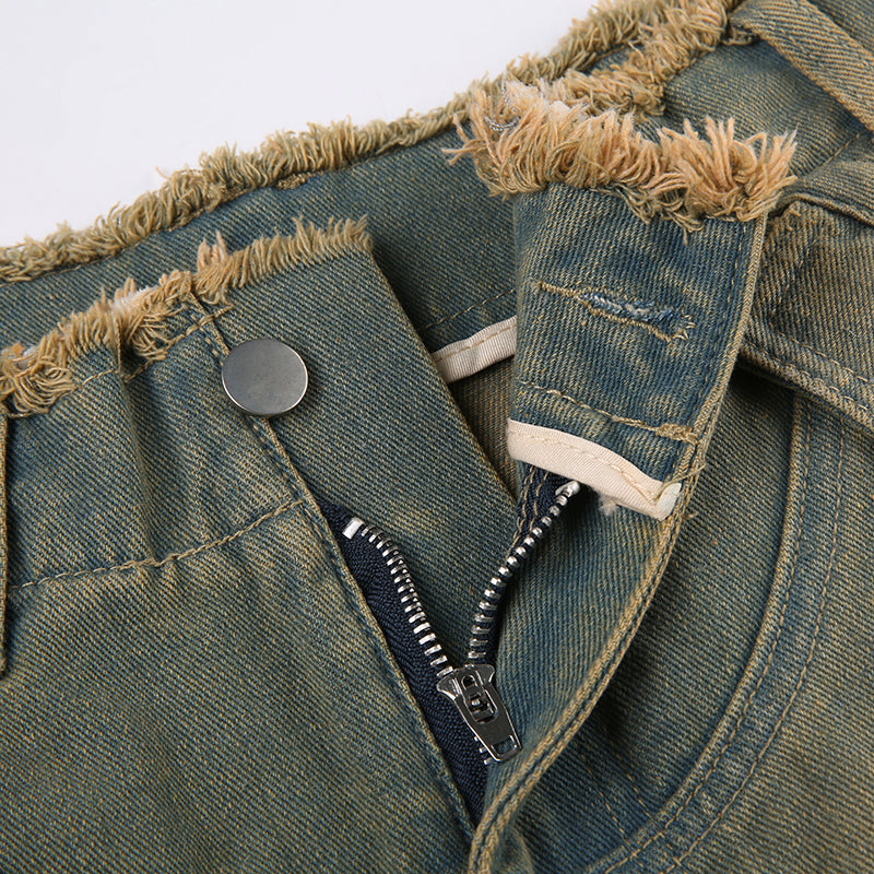 Jeanne | Women's Distressed Cargo Jeans