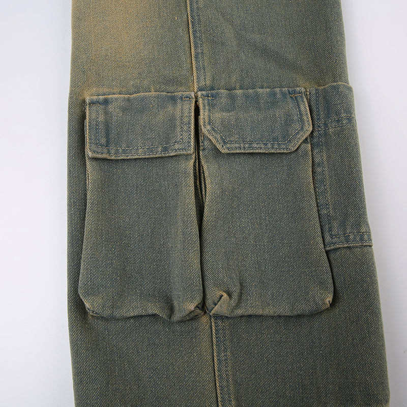 Jeanne | Women's Distressed Cargo Jeans