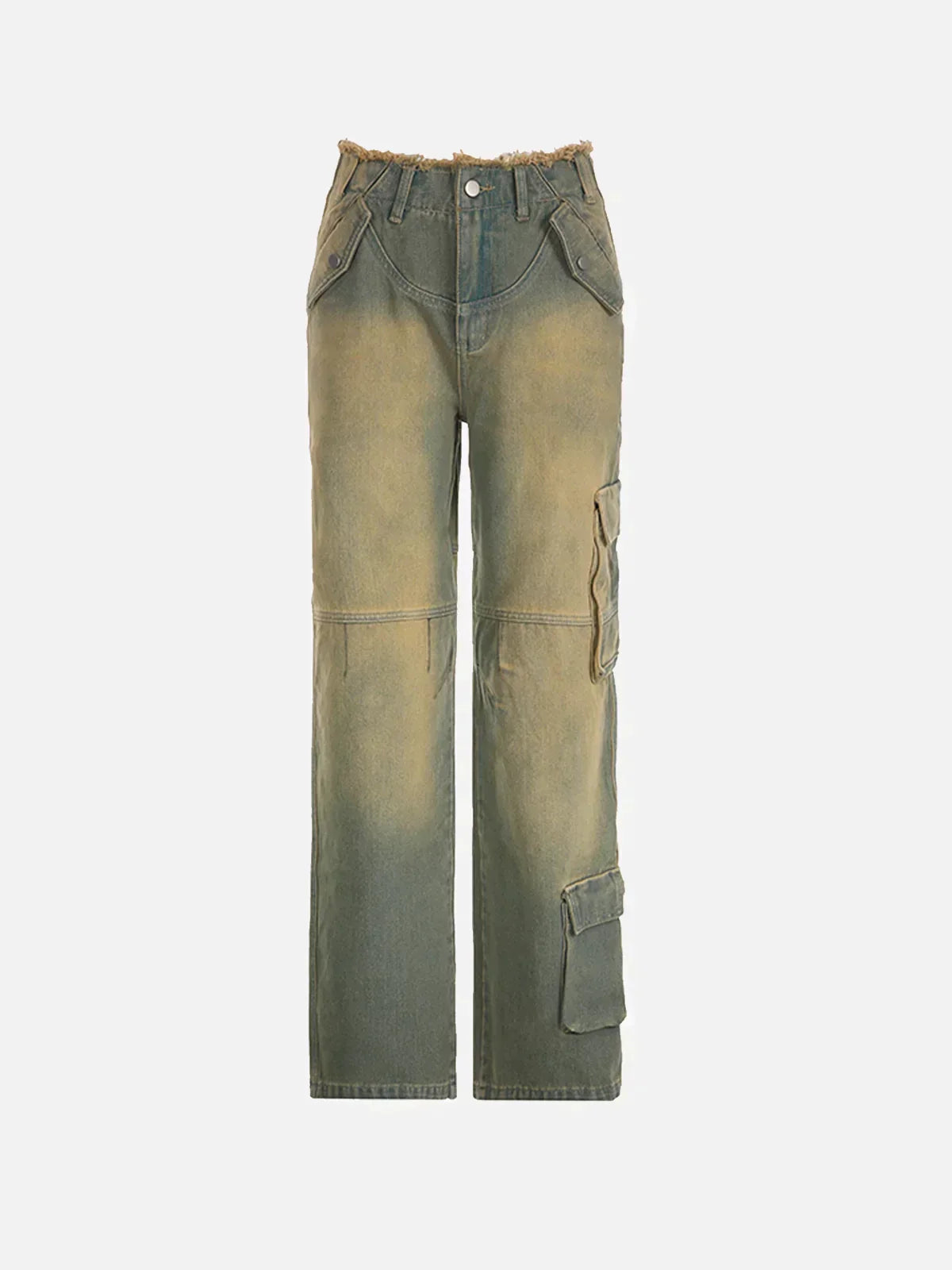 Jeanne | Women's Distressed Cargo Jeans