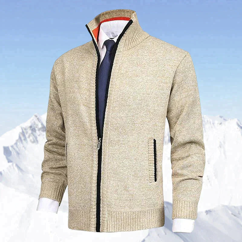 John | Stylish Men's Zip-Up Cardigan with Collar and Pockets